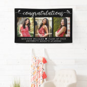 Black Abschluss 3 Foto Moderne Kalligraphie Herz Banner (Insitu)