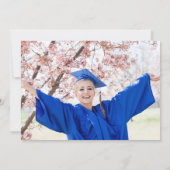 Black Abschluss Foto Minimalistisch Dankeschön Kar Dankeskarte (Rückseite)