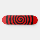 Black Abstract Spiral Skateboard (Horizontal)