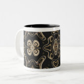 Black Abstrakt Amoeba Tasse (Vorderseite Links)