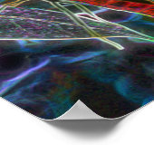 Black Abstrakt Butterfly Fantasy Art Poster (Ecke)