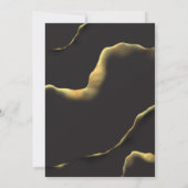 Black Abstrakt 🖤 ✨ Inky Alcohol Fab Budget Weddin Einladung (Rückseite)