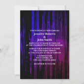 Black Abstrakt Lila Blue Künstlerisch Elegante Hoc Einladung (Vorderseite)