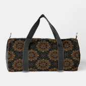 Black Abstrakt Mandala Design Duffel Bag Duffle Bag (Rückseite)