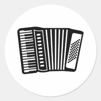 Black Accordion Runder Aufkleber