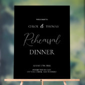 Black Acrylic Rehearsal Dinner Welcome Sign Acrylschild (Neutral)
