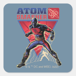 Black Adam Atom Smasher Charakter-Grafik Quadratischer Aufkleber