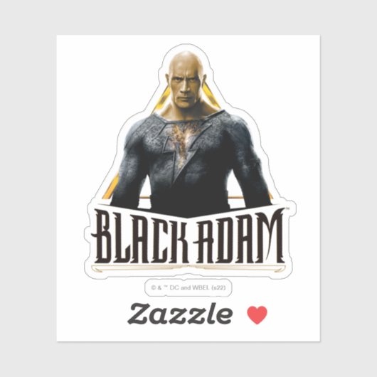 Black Adam Character and Name Graphic Aufkleber (Blatt)