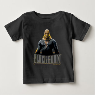 Black Adam Character and Name Graphic Baby T-shirt