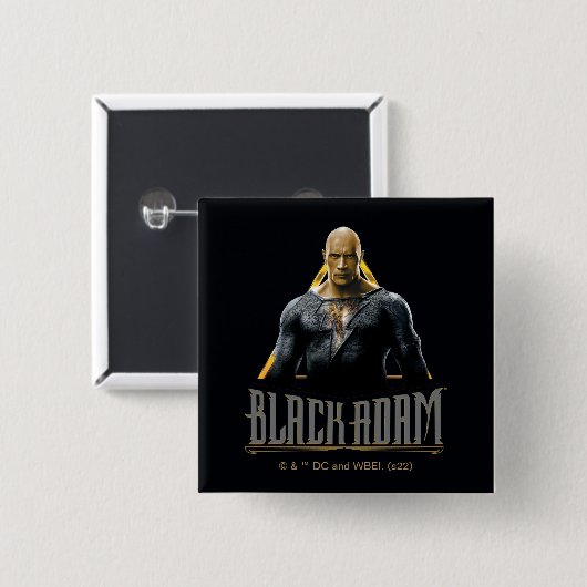 Black Adam Character and Name Graphic Button (Vorne & Hinten)