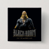 Black Adam Character and Name Graphic Button (Vorderseite)