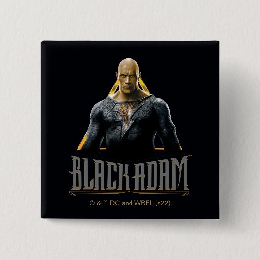 Black Adam Character and Name Graphic Button (Vorderseite)