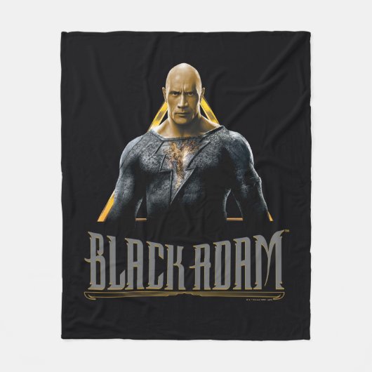 Black Adam Character and Name Graphic Fleecedecke (Vorderseite)