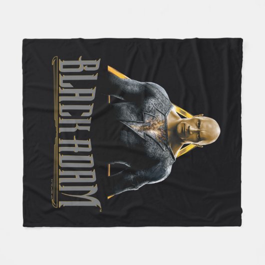 Black Adam Character and Name Graphic Fleecedecke (Vorderseite (Horizontal))
