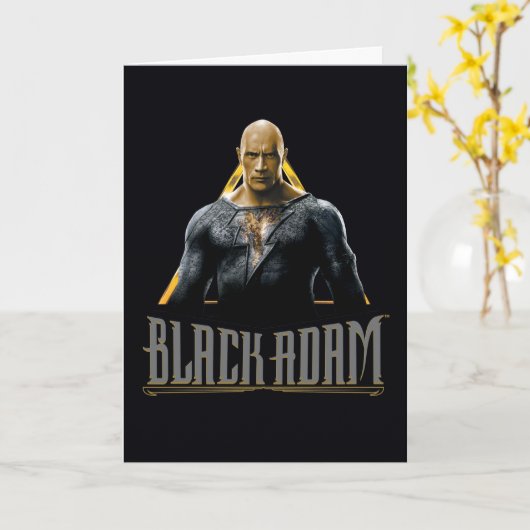 Black Adam Character and Name Graphic Karte (Gelbe Blume)