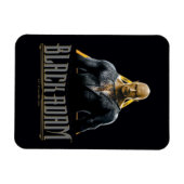 Black Adam Character and Name Graphic Magnet (Horizontal)