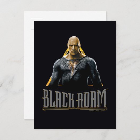 Black Adam Character and Name Graphic Postkarte (Vorne/Hinten)