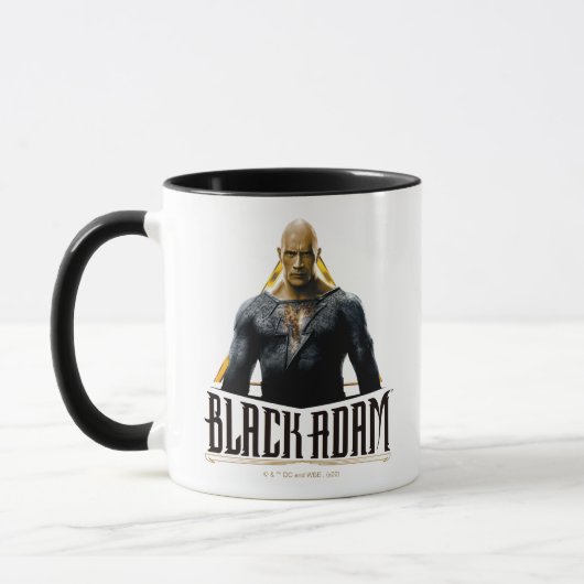 Black Adam Character and Name Graphic Tasse (Links)