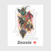 Black Adam Character Diamond Burst Graphic Aufkleber (Blatt)