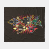 Black Adam Character Diamond Burst Graphic Fleecedecke (Vorderseite (Horizontal))