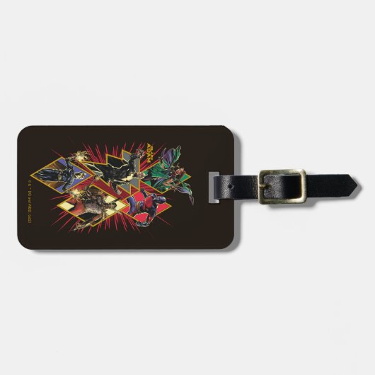 Black Adam Character Diamond Burst Graphic Gepäckanhänger (Vorderseite horizontal)