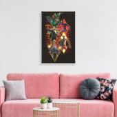 Black Adam Character Diamond Burst Graphic Leinwanddruck (Insitu (Wohnzimmer))