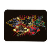 Black Adam Character Diamond Burst Graphic Magnet (Horizontal)