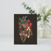 Black Adam Character Diamond Burst Graphic Postkarte (Stehend Vorderseite)