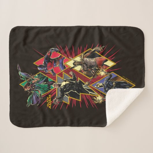 Black Adam Character Diamond Burst Graphic Sherpadecke (Vorderseite (Horizontal))