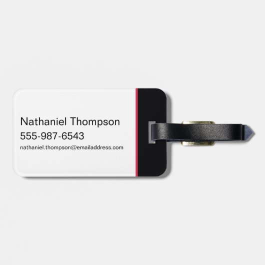 Black Adam Characters In Stripes Graphic Gepäckanhänger (Rückseite horizontal)