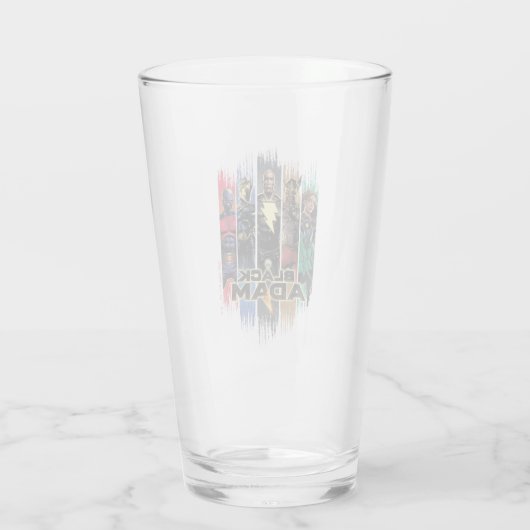Black Adam Characters In Stripes Graphic Glas (Rückseite)