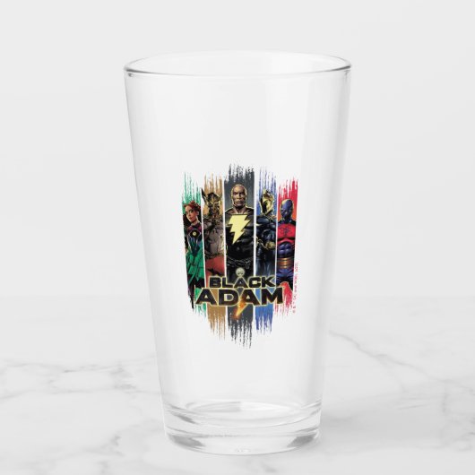 Black Adam Characters In Stripes Graphic Glas (Vorderseite)