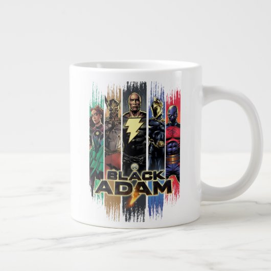 Black Adam Characters In Stripes Graphic Jumbo-Tasse (Rechts)