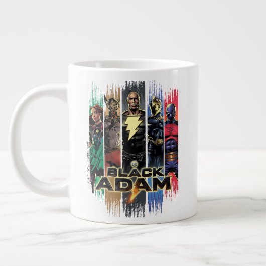 Black Adam Characters In Stripes Graphic Jumbo-Tasse (Links)
