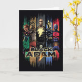 Black Adam Characters In Stripes Graphic Karte (Gelbe Blume)