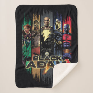 Black Adam Characters In Stripes Graphic Sherpadecke
