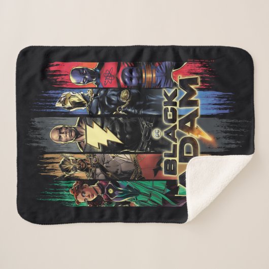 Black Adam Characters In Stripes Graphic Sherpadecke (Vorderseite (Horizontal))