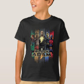 Black Adam Characters In Stripes Graphic T-Shirt (Vorderseite)
