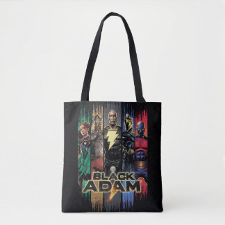 Black Adam Characters In Stripes Graphic Tasche