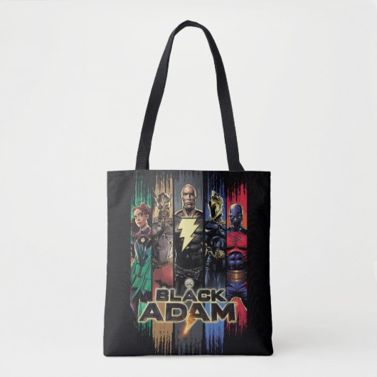 Black Adam Characters In Stripes Graphic Tasche (Vorderseite)