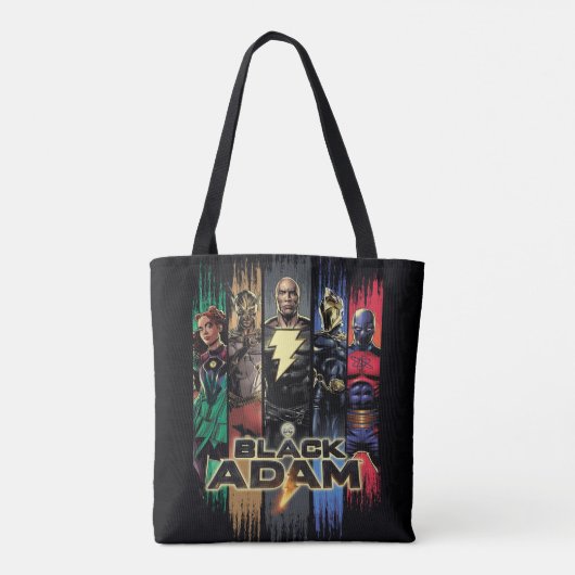 Black Adam Characters In Stripes Graphic Tasche (Rückseite)