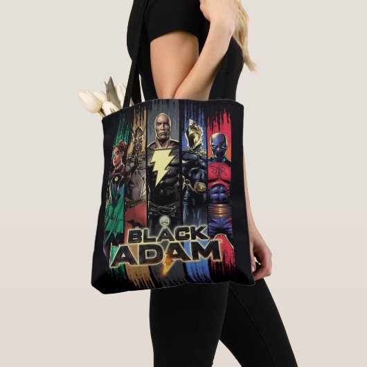 Black Adam Characters In Stripes Graphic Tasche (Von Nahem)