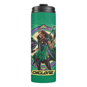 Black Adam Cyclone Character Graphic Thermosbecher