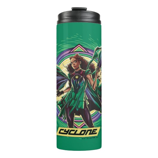 Black Adam Cyclone Character Graphic Thermosbecher (Vorderseite)