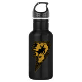 Black Adam Distressed Lightning Bolt Graphic Edelstahlflasche (Vorderseite)