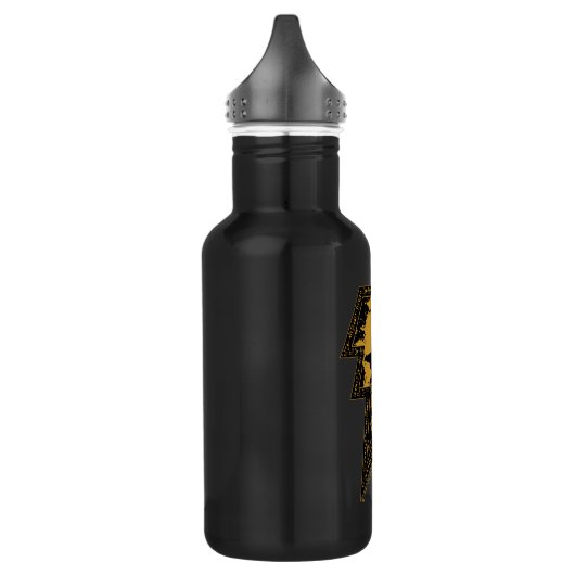 Black Adam Distressed Lightning Bolt Graphic Edelstahlflasche (Links)