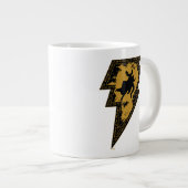 Black Adam Distressed Lightning Bolt Graphic Jumbo-Tasse (Vorderseite Rechts)