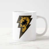 Black Adam Distressed Lightning Bolt Graphic Jumbo-Tasse (Rechts)