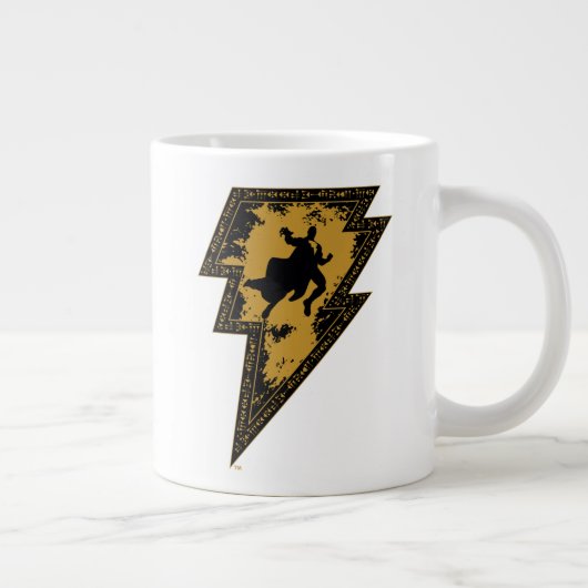 Black Adam Distressed Lightning Bolt Graphic Jumbo-Tasse (Rechts)