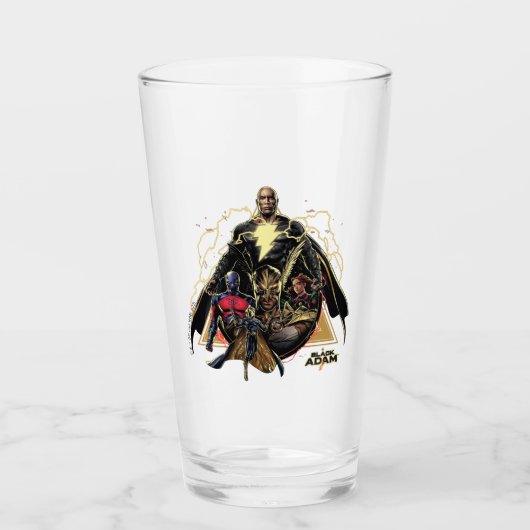 Black Adam Dreiecksgruppe Graphic Glas (Vorderseite)